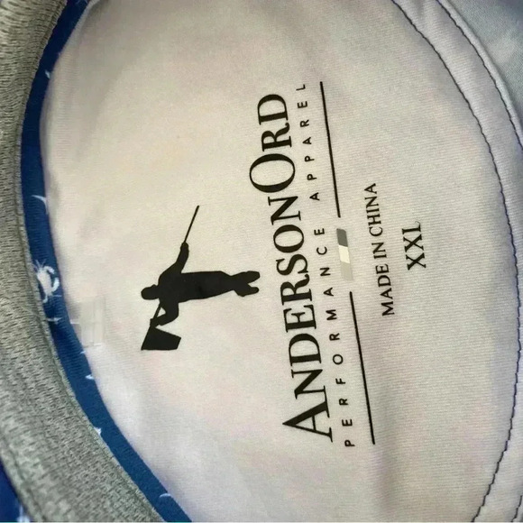 Blue Patterned Men's Polo Shirt - Picture 5 of 7